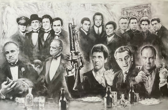 Famous Gangsters From Movies and Television Poster 24 x 36