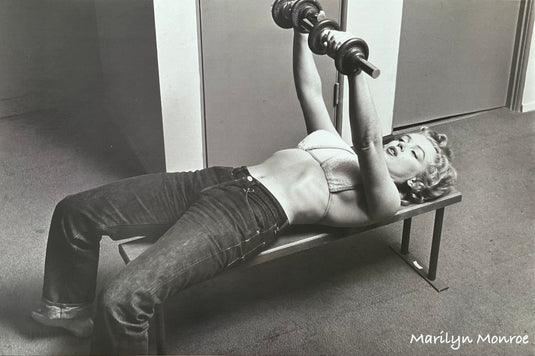Marilyn Monroe Working Out in the Gym Poster 24 x 36