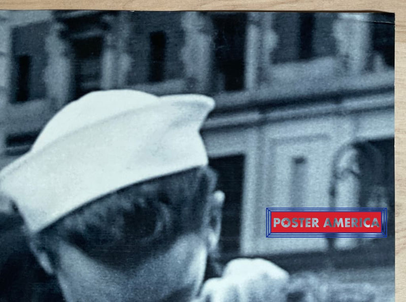 Load image into Gallery viewer, A Sailors Kiss Vintage 2004 Black &amp; White Photography Swiss Import Poster 24 X 36
