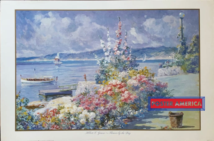Abbott F. Graves Flowers By The Bay Vintage 1994 Fine Art Print 24 X 36
