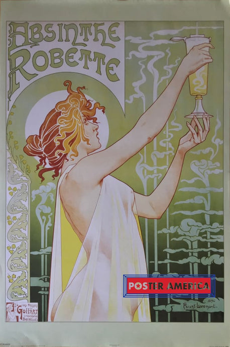 Absinthe Robette By Henri Privat-Livemont Art Reproduction Poster 24 X 36 Posters Prints & Visual