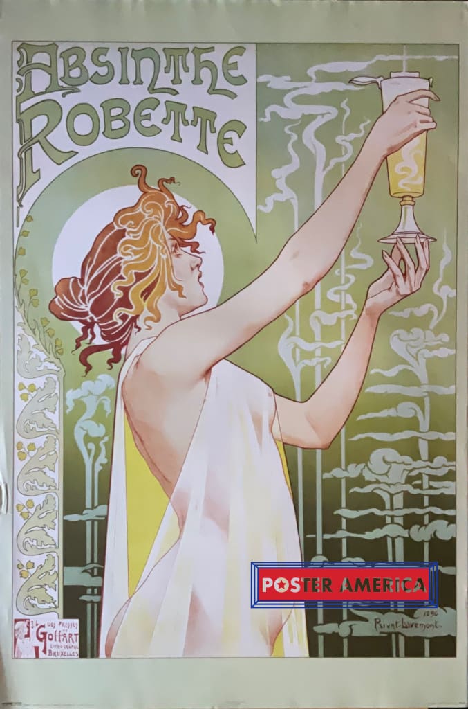 Load image into Gallery viewer, Absinthe Robette By Henri Privat-Livemont Vintage 2002 Art Poster 24 X 36
