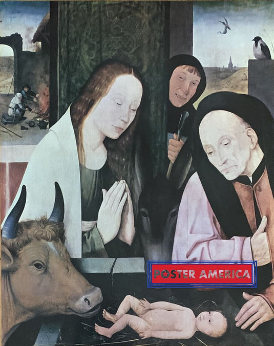 Adoration Of The Christ Child Circa 1568 Vintage Poster 23.5 X 29.5 Hieronymus Bosch
