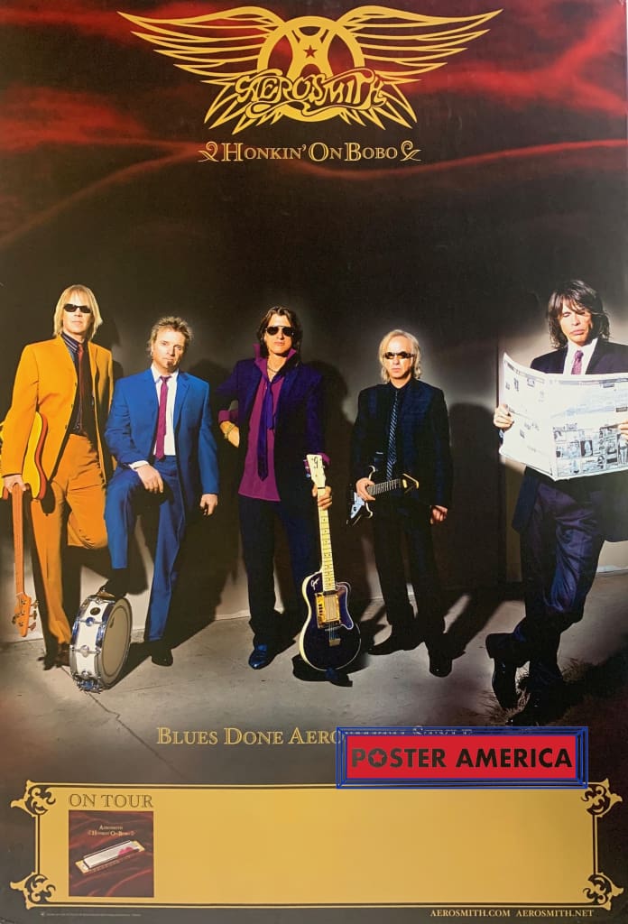 Load image into Gallery viewer, Aerosmith Honkin On Bobo Double Sided Promo Poster 24 X 35
