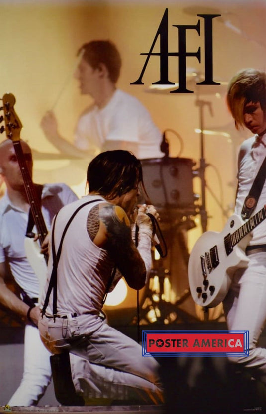 Afi On Stage In White Poster 22 X 34