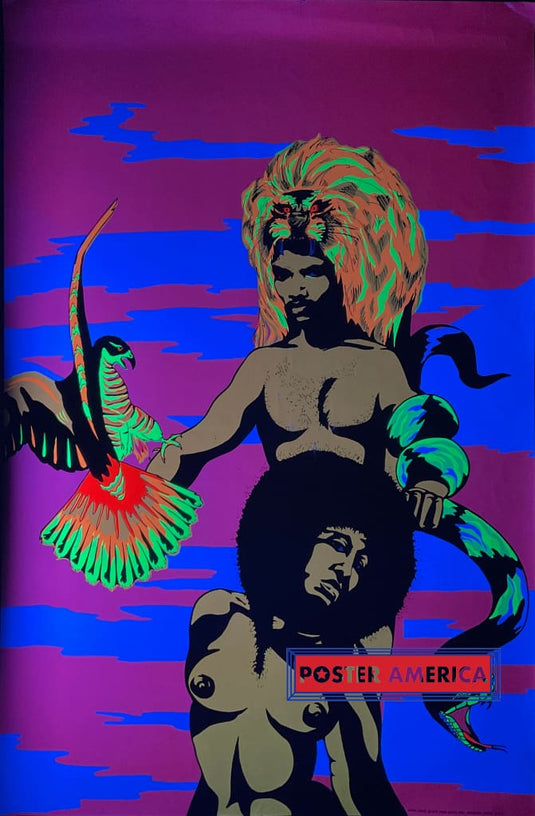 Afro King Original Vintage Black Light Poster 28 X 42 Posters Prints & Visual Artwork