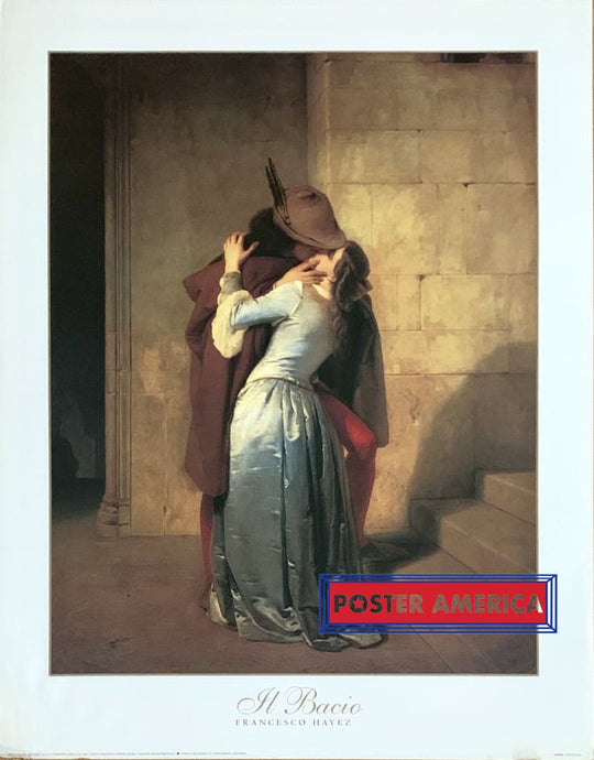 Al Bacio Francesco Hayez (1791-1881) Vintage Poster 1997 22 X 28 Oil Painting Reproduction