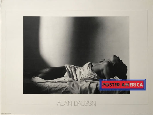 Alain Daussin Rayon 1985 Vintage Poster Of Black And White Photograph Naked Model Under Sheet