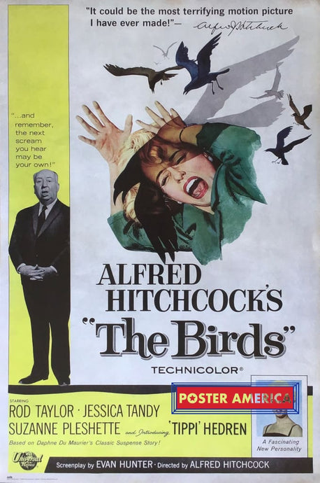 Alfred Hitchcocks The Birds Movie Poster 24 X 36 Posters Prints & Visual Artwork