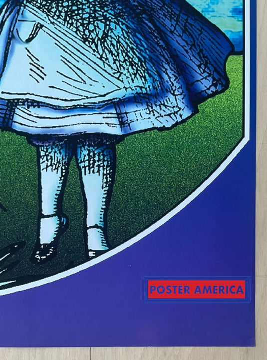 Alice In Wonderland And Absolem The Blue Caterpillar Vintage Novelty Poster 23.5 X 33