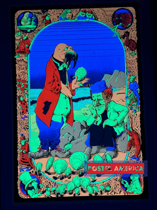 Alice In Wonderland Come Join The Dance Original 1970 Black Light Poster 23 X 35