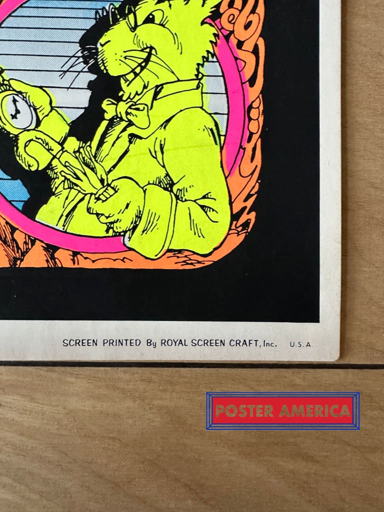Load image into Gallery viewer, Alice In Wonderland Come Join The Dance Original 1970 Black Light Poster 23 X 35
