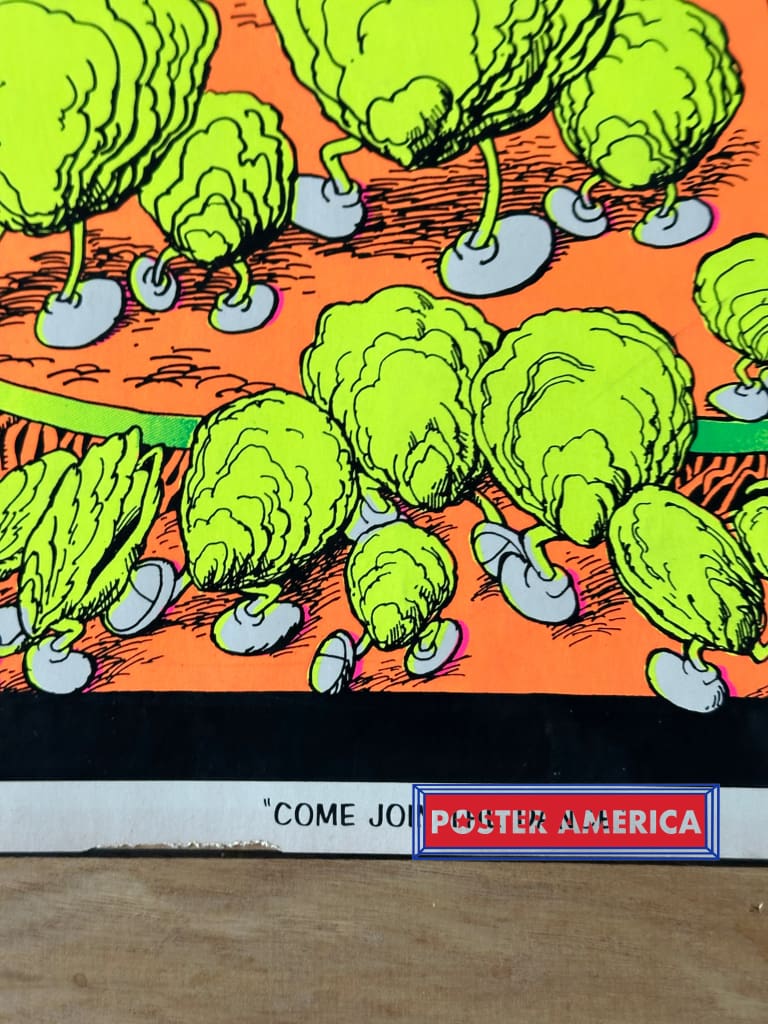 Load image into Gallery viewer, Alice In Wonderland Come Join The Dance Original 1970 Black Light Poster 23 X 35
