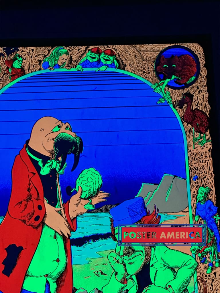 Load image into Gallery viewer, Alice In Wonderland Come Join The Dance Original 1970 Black Light Poster 23 X 35
