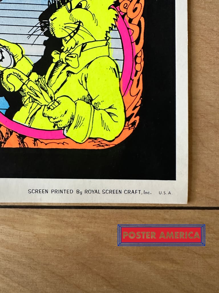 Load image into Gallery viewer, Alice In Wonderland Come Join The Dance Original 1970 Black Light Poster 23 X 35 Blacklight
