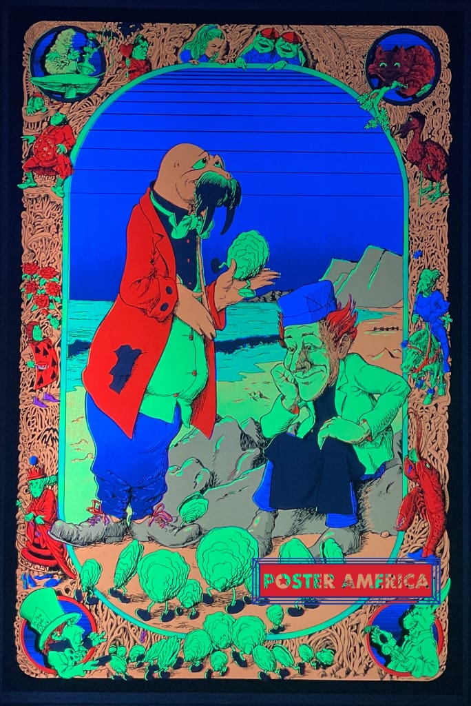 Load image into Gallery viewer, Alice In Wonderland Come Join The Dance Original 1970 Black Light Poster 23 X 35 Posters Prints &amp;
