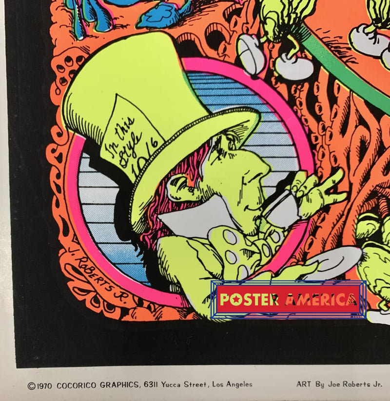 Load image into Gallery viewer, Alice In Wonderland Come To The Dance Original 1970S Black Light Poster 23 X 35 Blacklight
