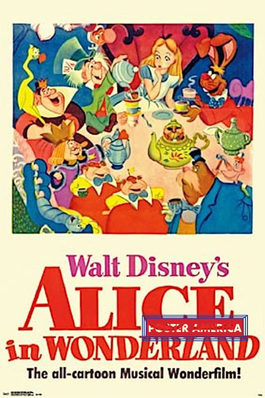 Alice In Wonderland Disney Movie Poster 23 X 34