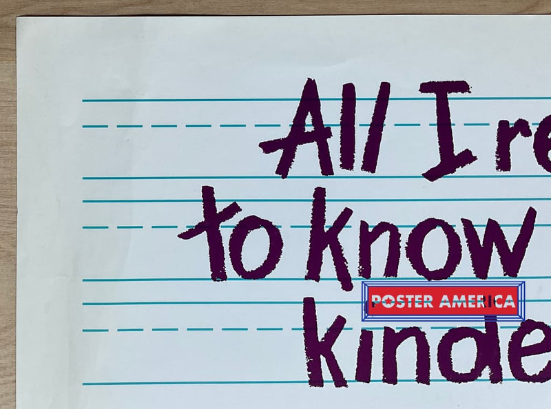 Load image into Gallery viewer, All I Really Need To Know Learned In Kindergarten Vintage Poster 23 X 354
