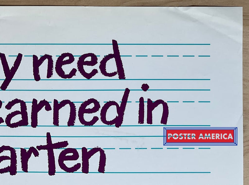 Load image into Gallery viewer, All I Really Need To Know Learned In Kindergarten Vintage Poster 23 X 354
