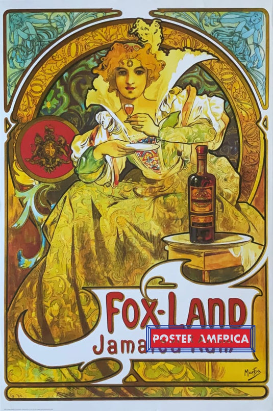 Alphonse Mucha Fox-Land Rum Poster 24 X 36 Posters Prints & Visual Artwork