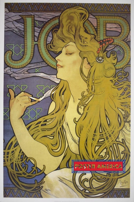 Alphonse Mucha Job 1987 Art Reproduction Poster 24 X 36