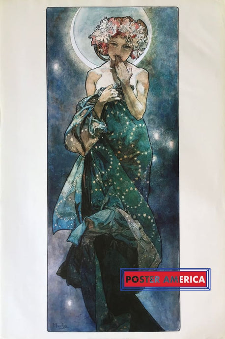 Alphonse Mucha The Moon Art Poster 24 X 36 Posters Prints & Visual Artwork