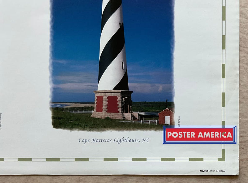 Load image into Gallery viewer, America Lighthouses Vintage Photography Slim Print 12 X 36
