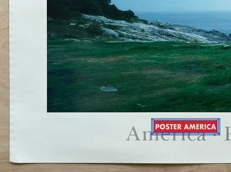 Load image into Gallery viewer, America Waterline Portfolio Vintage 1993 Lighthouse Slim Print 13 X 32
