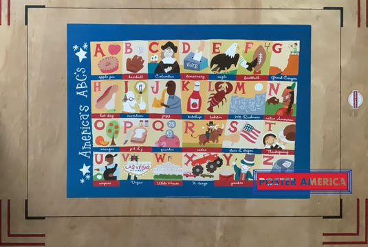 Americas Abcs Out Of Print Novelty Poster 20 X 28