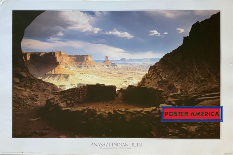 Load image into Gallery viewer, Anasazi Indian Ruin Canyonlands Park Utah Vintage 1992 Poster 24 X 36 Scenic Print
