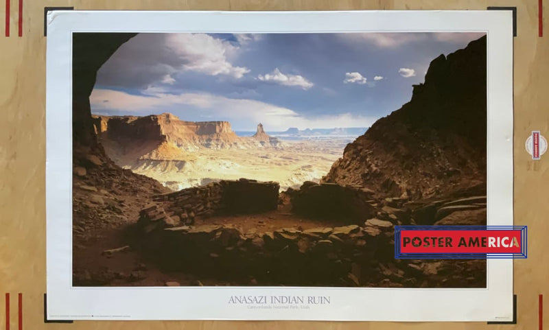 Load image into Gallery viewer, Anasazi Indian Ruin Canyonlands Park Utah Vintage 1992 Poster 24 X 36 Scenic Print
