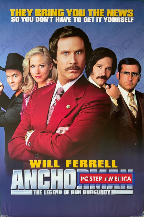 Anchorman: The Legend Of Ron Burgundy Movie Poster 24 X 36