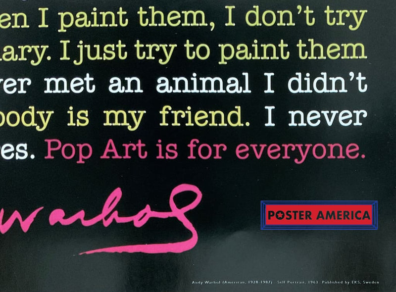 Load image into Gallery viewer, Xxx - Andy Warhol Pop Art Is For Everyone Poster 12 X 36 Posters Prints &amp; Visual Artwork
