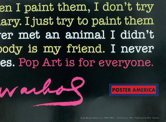 Xxx - Andy Warhol Pop Art Is For Everyone Poster 12 X 36 Posters Prints & Visual Artwork