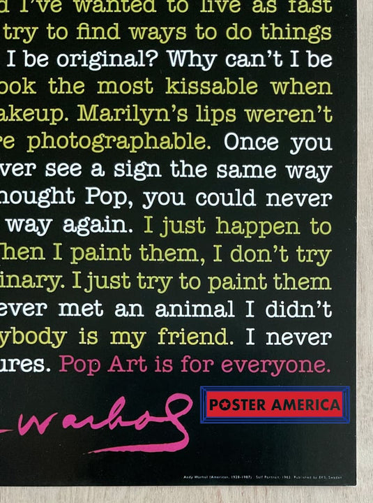 Andy Warhol Pop Art Is For Everyone Slim Print 12 X 36