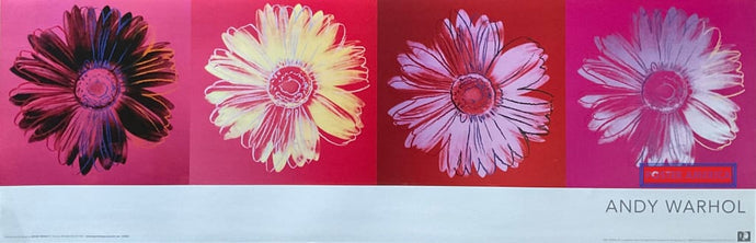 Andy Warhol Sunflower Pop Art Slim Print 12 X 36