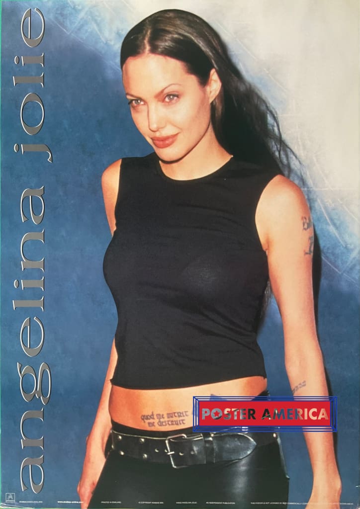 Load image into Gallery viewer, Angelina Jolie Vintage Uk Import Celebrity Poster 24 X 34
