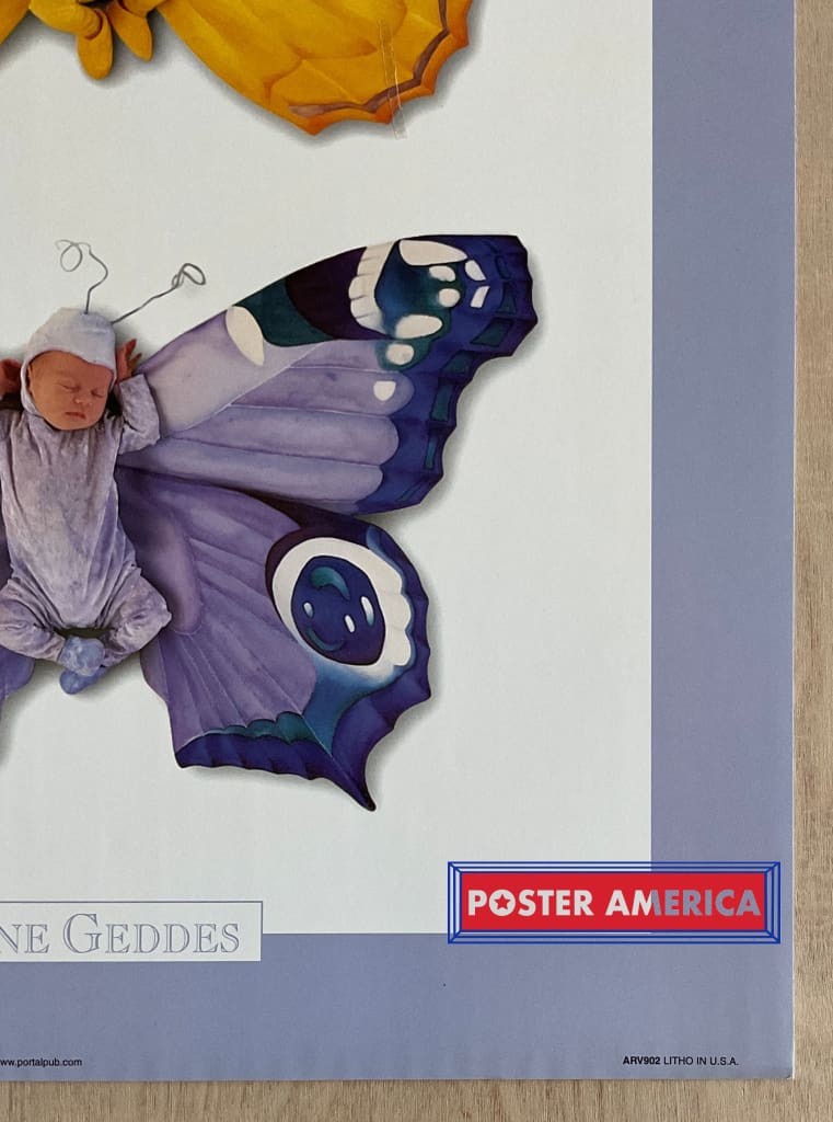 Load image into Gallery viewer, Anne Geddes Butterfly Babies Vintage Photography Slim Print 12 X 36
