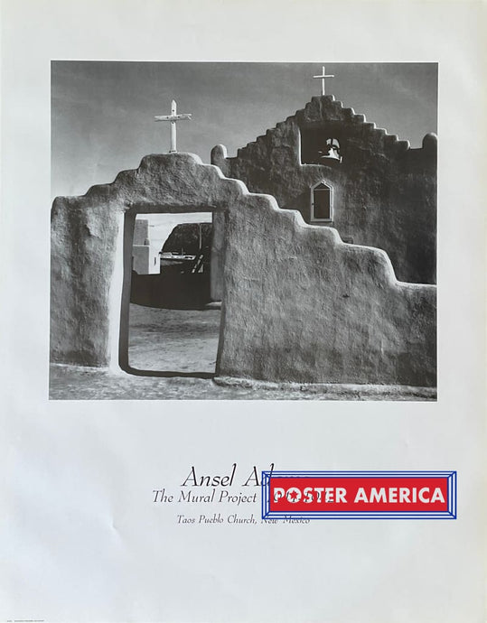 Ansel Adams Taos Pueblo Church New Mexico Photography Art Poster 22 X 28 Posters Prints & Visual