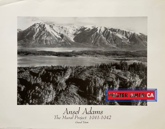 Ansel Adams The Mural Project Grand Teton Poster Print 22 X 28 Vintage Poster