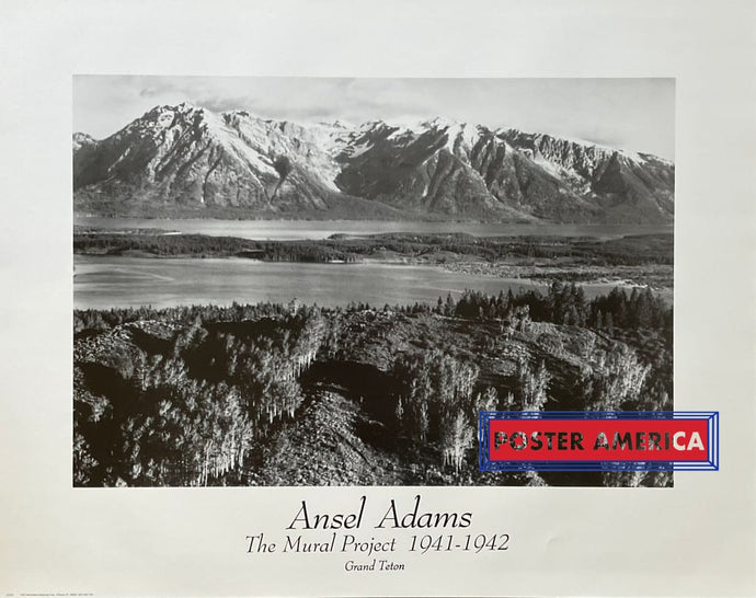 Ansel Adams The Mural Project Grand Teton Print 22 X 28 Vintage Poster Print