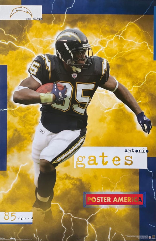 Antonio Gates San Diego Chargers 2005 Nfl Poster 22.5 X 34