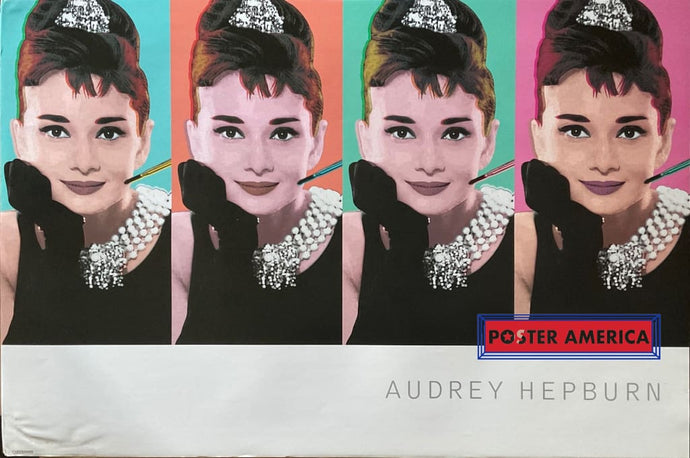 Audrey Hepburn Breakfast At Tiffanys 4 Shades Of Lipstick Poster 24 X 36