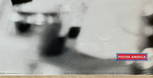 Audrey Hepburn Breakfast At Tiffanys Black & White Slim Print 12 X 36