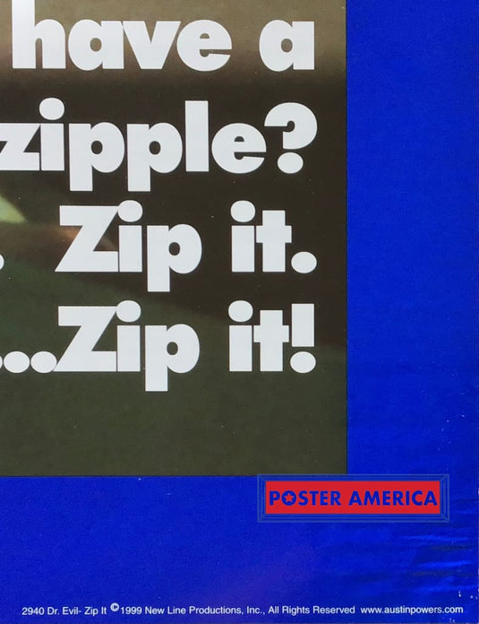 Austin Powers Doctor Evil Zip It Poster 23 X 35 Posters Prints & Visual Artwork
