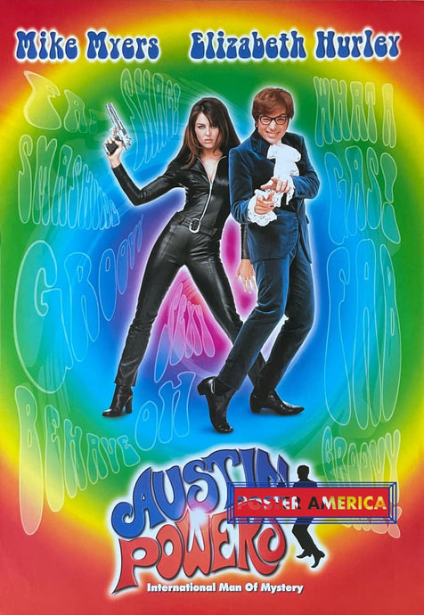 Austin Powers Mike Myers Elizabeth Hurley Poster 23.5 X 34