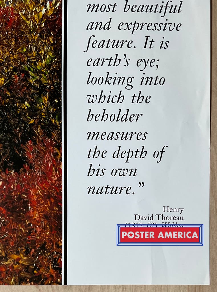 Load image into Gallery viewer, Autumn Landscape Henry David Thoreau Vintage Quote Poster 24 X 35
