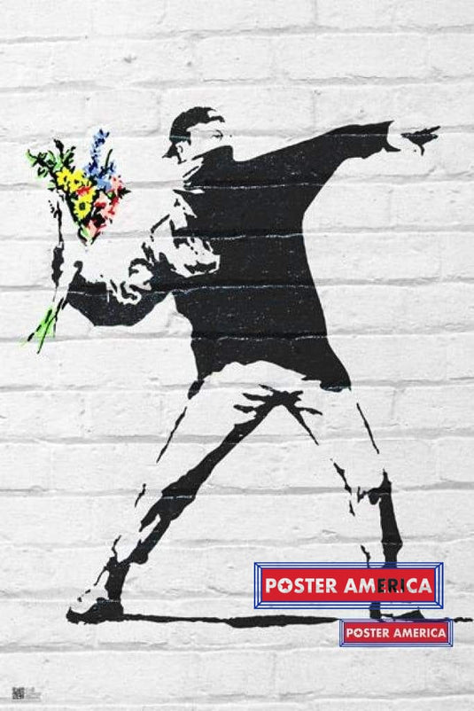 Banksy Flower Bomber Graffiti Art Poster 24 X 36
