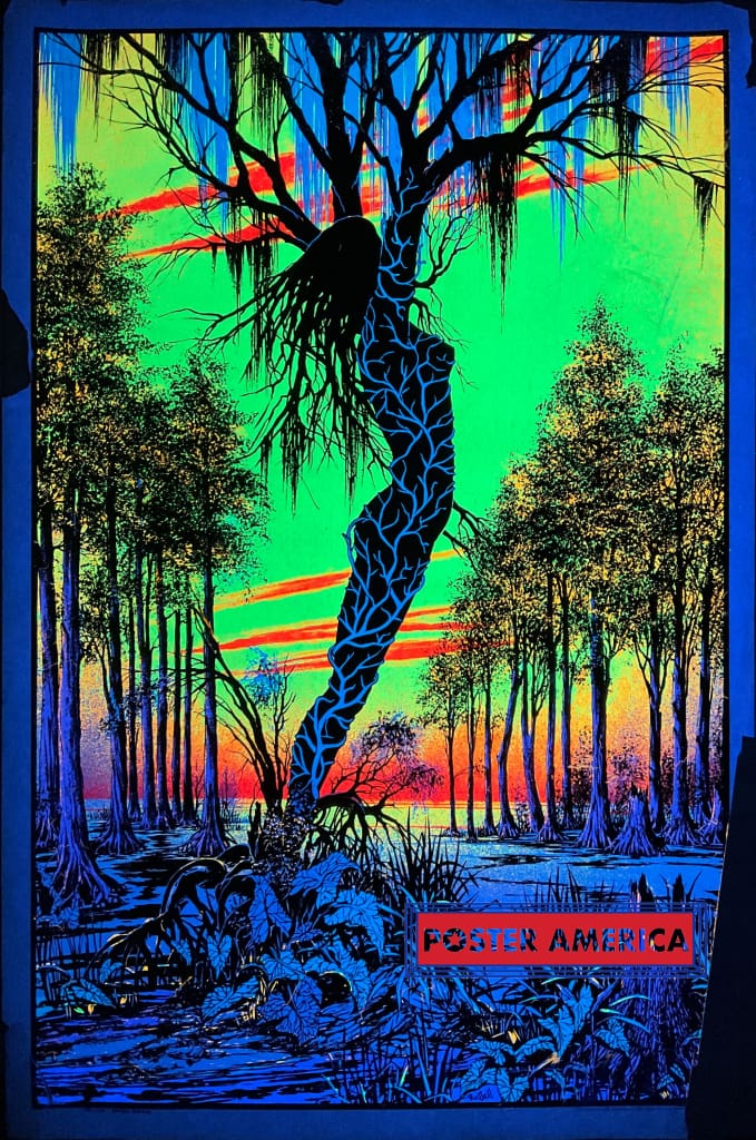 Load image into Gallery viewer, Bayou Mirage Vintage Black Light Poster 23 X 35
